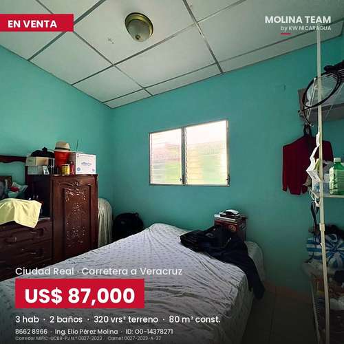 Casa en venta en Ciudad Real, Carretera a Veracruz | 3 habitaciones, 2 baños | US$87,000 - Imagen 3