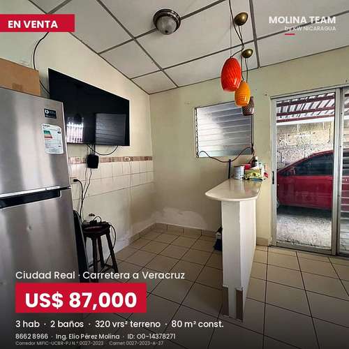 Casa en venta en Ciudad Real, Carretera a Veracruz | 3 habitaciones, 2 baños | US$87,000 - Imagen 4