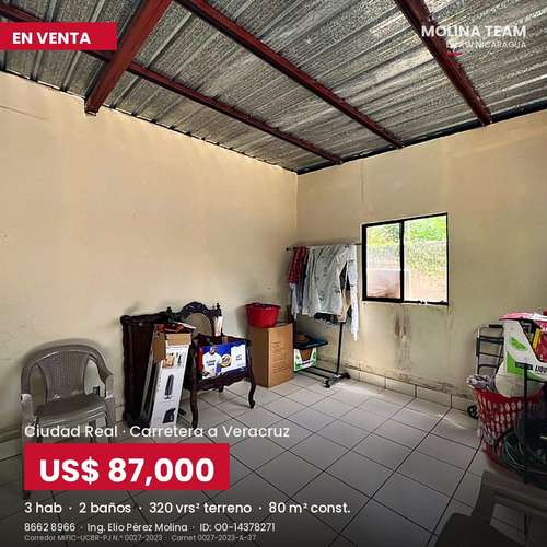 Casa en venta en Ciudad Real, Carretera a Veracruz | 3 habitaciones, 2 baños | US$87,000 - Imagen 7