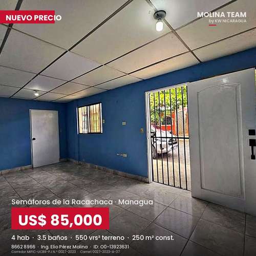 Casa en venta en Altagracia | 4 habitaciones y amplio patio | ¡Bajó a US$85,000!