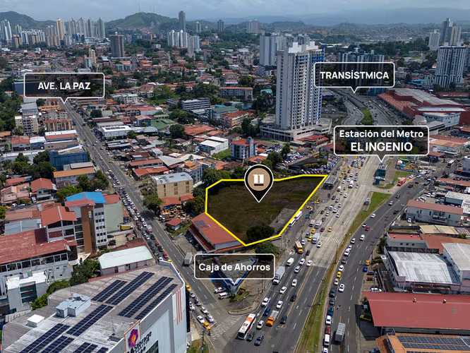Terreno en Betania, Frente a la estación de Metro el Ingenio de 5,918.93m2