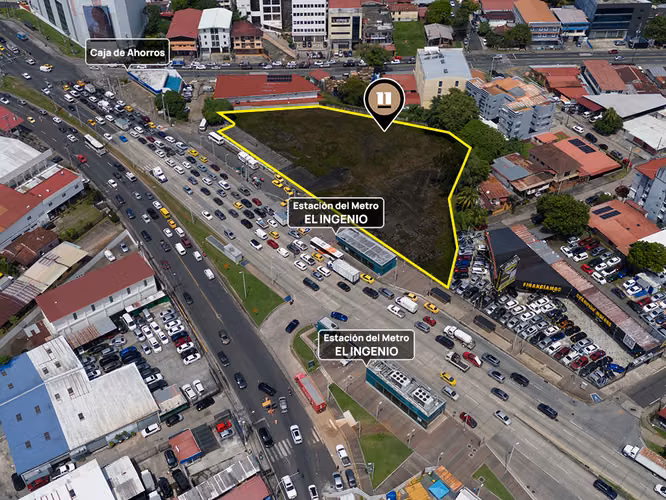 Terreno en Betania, Frente a la estación de Metro el Ingenio de 5,918.93m2