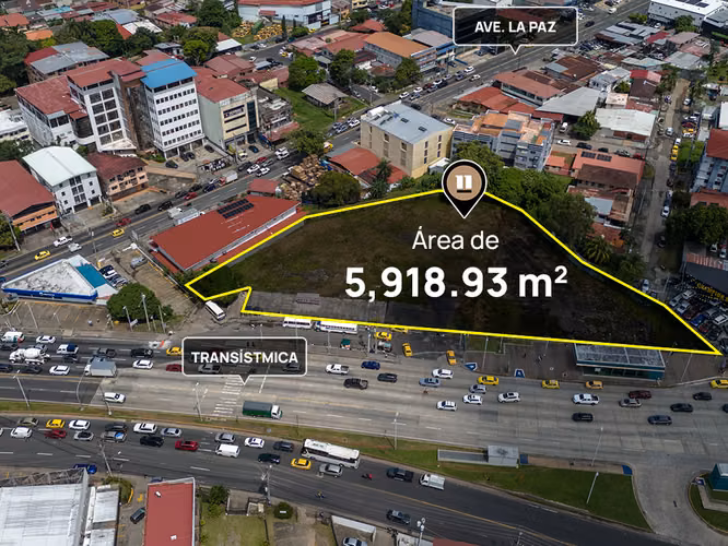Terreno en Betania, Frente a la estación de Metro el Ingenio de 5,918.93m2