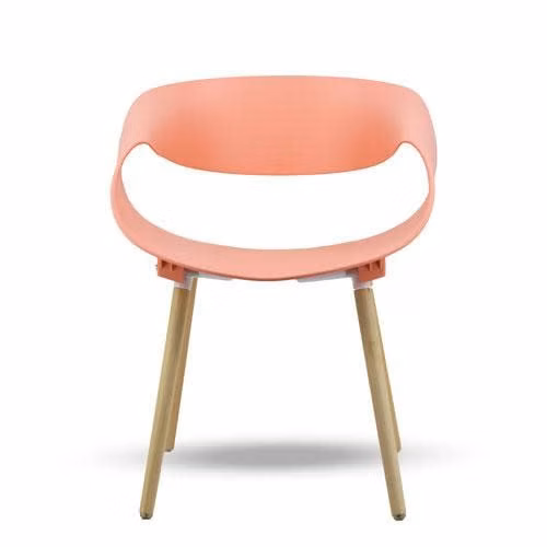 Silla plastica modelo sl-7064, color rosa, medidas 55*47*75 cm, asiento de poliprop