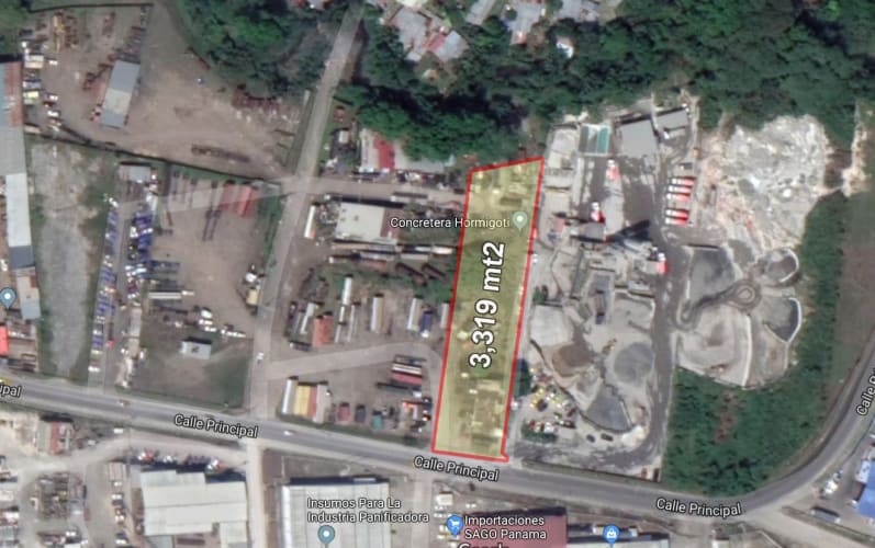Se vende lote lote industrial en Tocumen