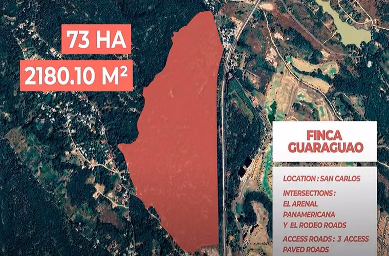 Venta Finca en San Carlos, 1km frente a Vía interamericana, 73,2ha.