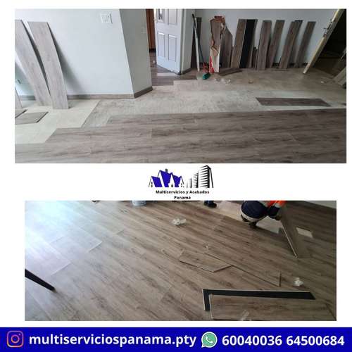 PISOS DE MADERA LAMINADOS PVC SPC CLICK O CON GOMA