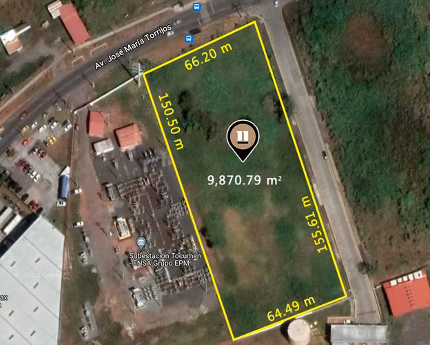 Se vende Terreno de 9,870.79 m2 en Tocumen, frente a la Ave. José Agustín Arango - Imagen 1