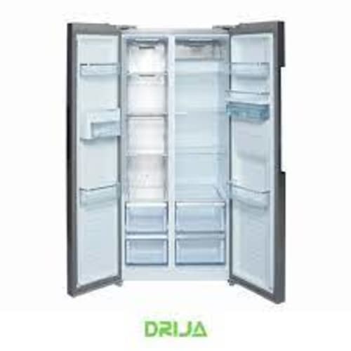 Refrigeradora  DRIJA nueva de paquete, Side by Side 15.4 pies cúbicos color Silver