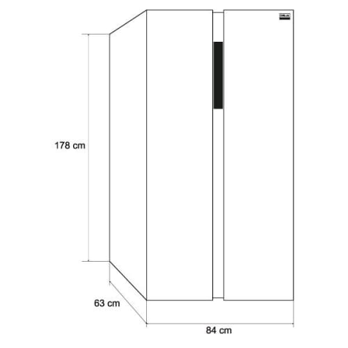 Refrigeradora DRIJA nueva de paquete color negro Side by Side 15.4 pies cubicos