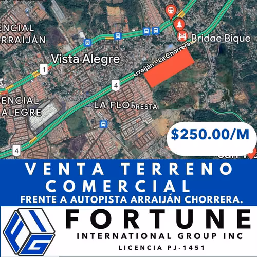 VENTA Terreno entrada a Bique y  en Autopista Panamá- CHorrera.