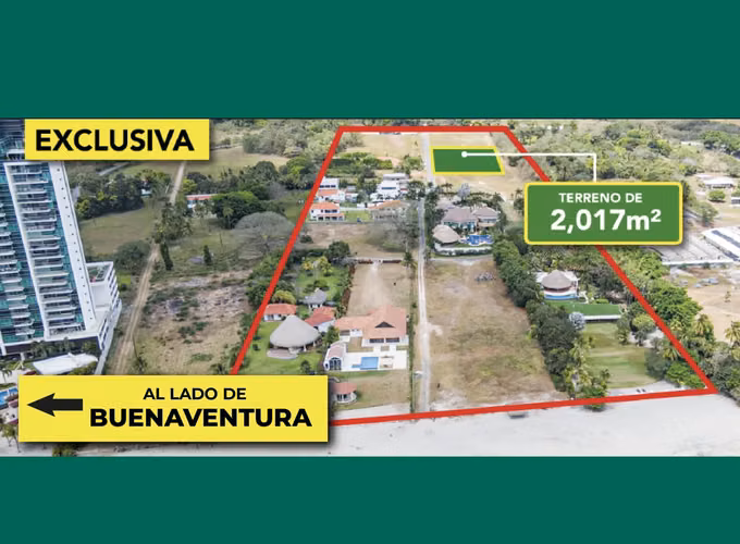 Venta de Terreno en playa Blanca, rio hato