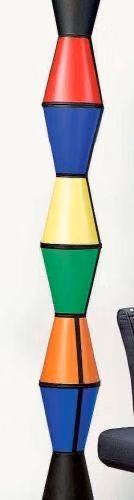 Lámpara DE COLORES “TÓTEM” DISEÑADOR JC DE CASTELBAJAC FRANCIA.