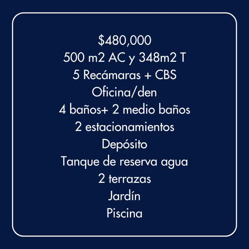 vendo casa El Dorado 5 recamaras