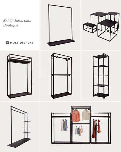 Perchero para tienda de ropa, boutique, closet, almacen, maniqui, gancho de ropa blusa pantalon, display de joyeria bisuteria, rieles, plastiflecha