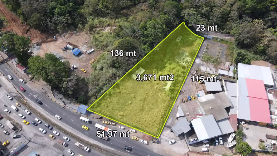 Land for rent on the main thoroughfare of Cabima Transístmica