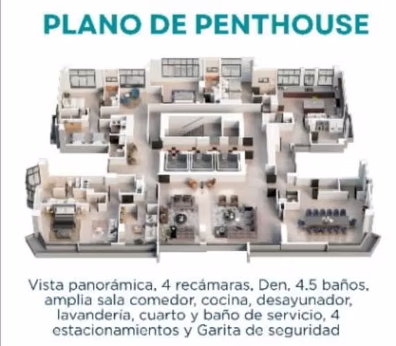 DOS MARES Penthouses 4 Recamaras 590m2