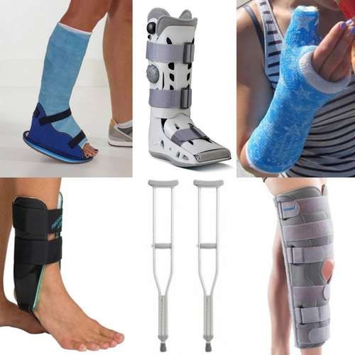 Muletas Botas Ortopédicas Walker Inmovilizador de Rodilla Tobilleras Rodilleras Bastones canadienses vendas de yeso fisioterapia - Imagen 3