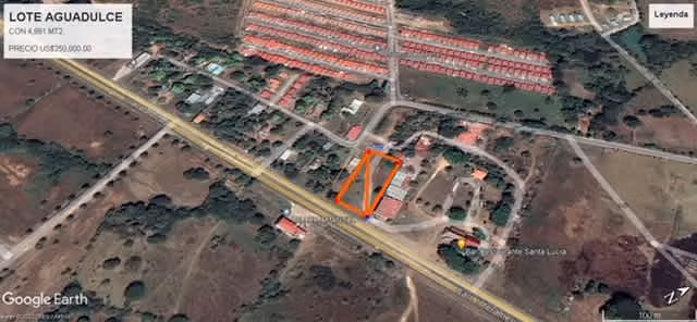 Lote comercial en venta en Aguadulce | 4,882 m² sobre Vía Panamericana
