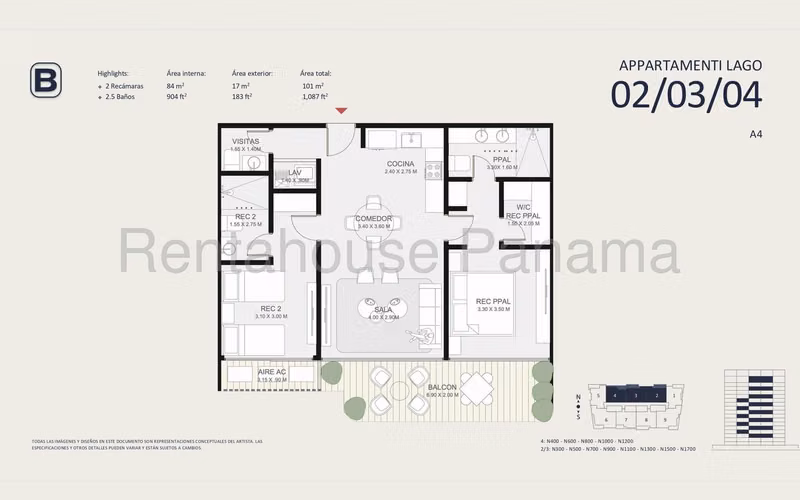Vendo Apartamento en Proyecto en PH Bosco Di Santa María 26-2455GG