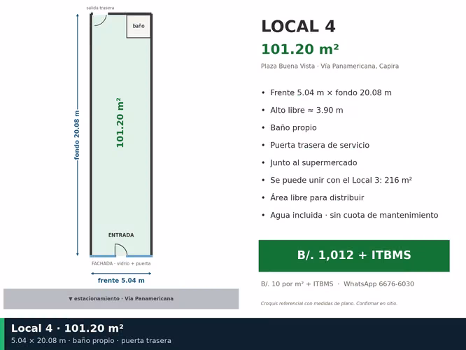 Alquiler de locales comerciales de 80 a 216 m² en Capira, Panamericana - Imagen 13