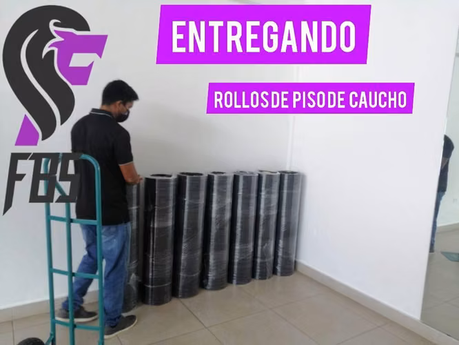 Piso de Caucho en Rollo (5mm y 8mm) –Hogar, Alto Tráfico y Gimnasios (10m x 1m)