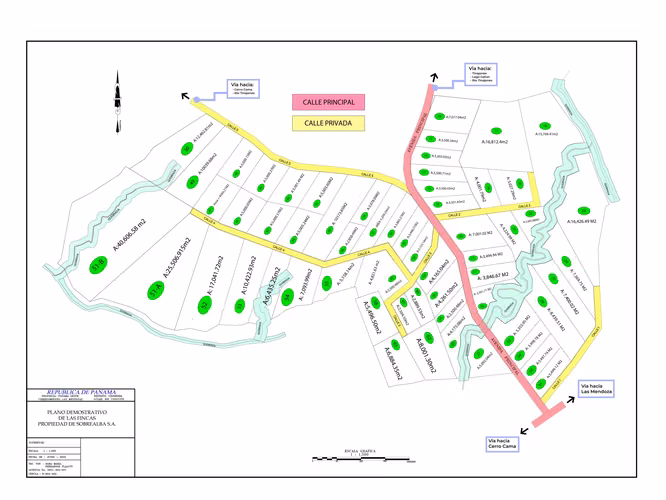 Proyecto de 60 lotes  solo quedan 3. ... GREEN DREAM PTY Las Mendozas de LA CHORRERA a 500/MES