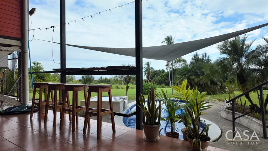 Propiedad Con Vista Al Océano, Casita Y Piscina En Puerto Armuelles - Imagen 12