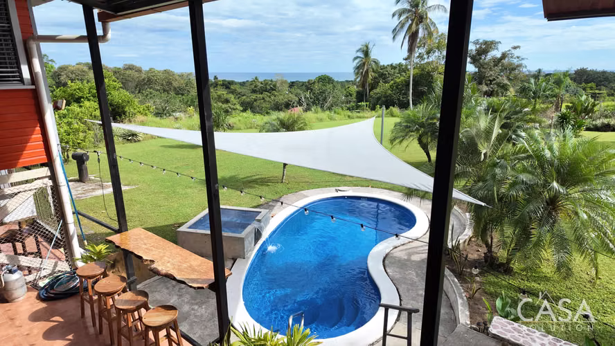 Propiedad Con Vista Al Océano, Casita Y Piscina En Puerto Armuelles - Imagen 11