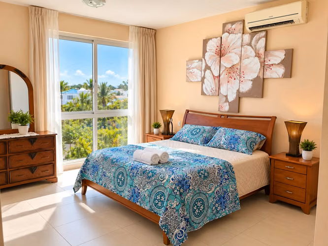 Apartamento Amoblado con Vista Parcial al Mar en Playa Blanca