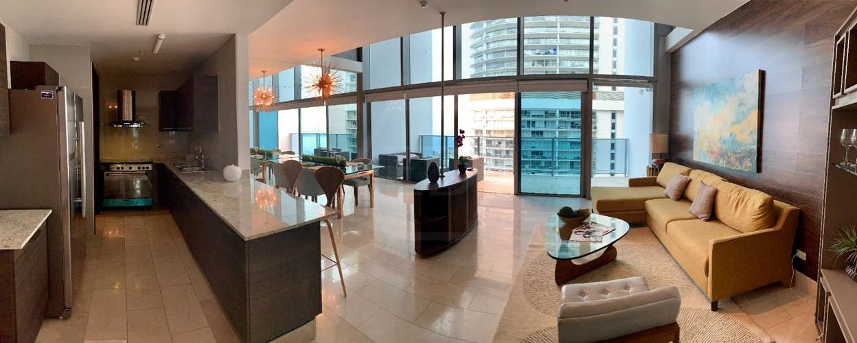 ALQUILER DE LOFT DE LUJO EN GRAND TOWER, PUNTA PACÍFICA: 176 M², AMUEBLADO, VISTA AL MAR Y AMENITIES