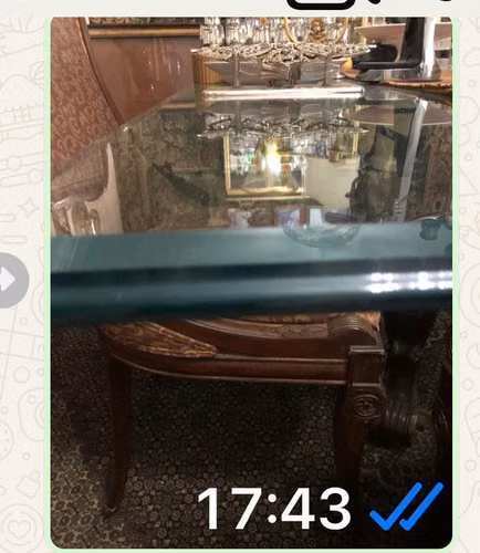 VIDRIO SOBRE DE MESA GRANDE.  DOBLE BICEL