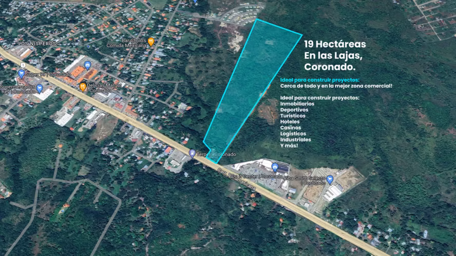 Terreno en Venta, 19 Hectáreas, Las Lajas, Coronado, Interamericana, JR