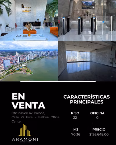 Oficina en venta en Balboa Office Center – Piso 22 con vista a la Cinta Costera - Imagen 2