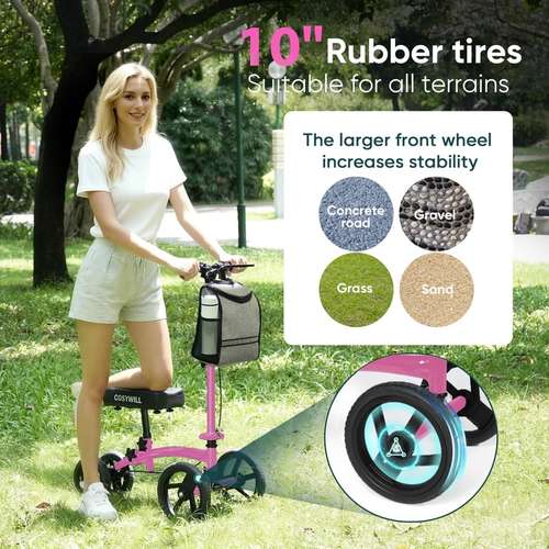 Scooter o Patinete para Rodilla Plegable para Cirugía de Pies Alternativa a Muletas para Adultos