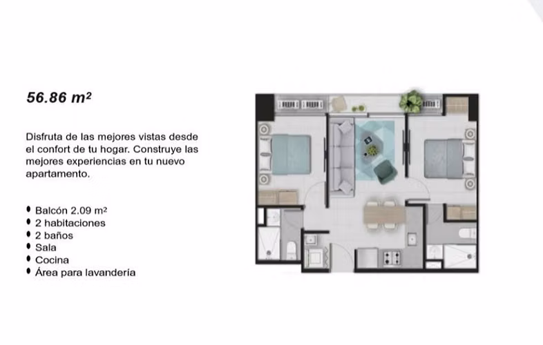 Venta de Apartamento Vía Argentina, PH More, 56m2