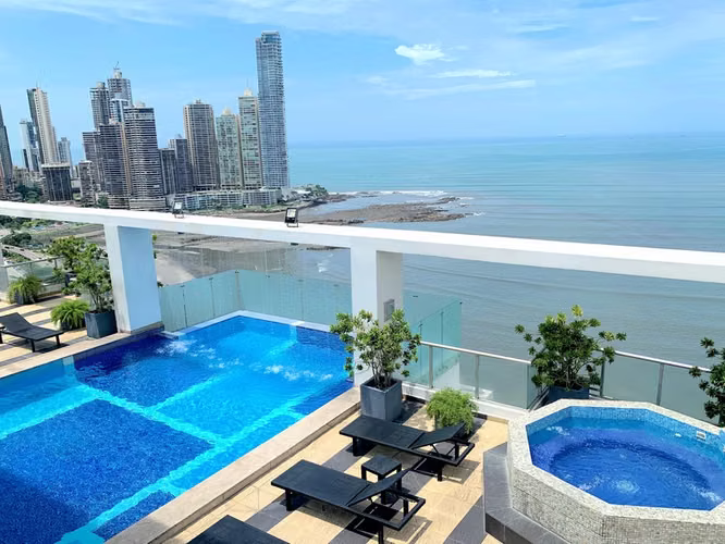 Rento apartamento de 2 recamaras con vista al Mar