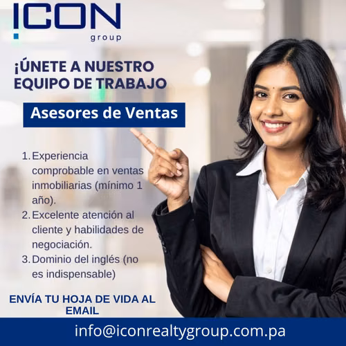We are looking for a Sales Advisor with experience in Real Estate