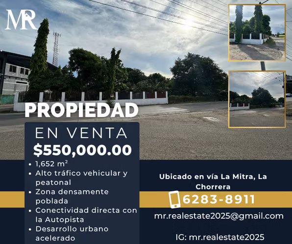 Propiedad Comercial en Esquina – Vía La Mitra, La Chorrera
