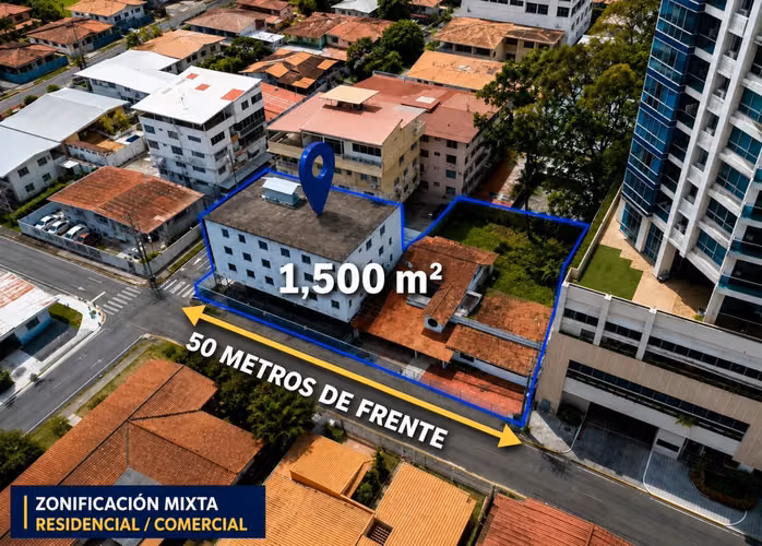SE VENDE TERRENO SAN FRANCISCO 1500 m2- 50 METROS DE FRENTE
