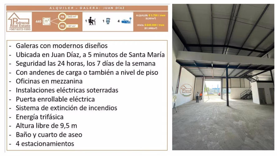 Alquiler y venta de galera - Juan Díaz