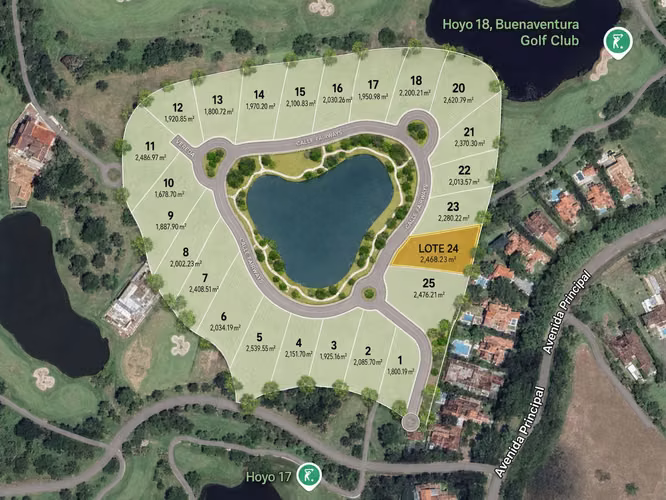Venta de Lote con vista al campo de golf en Buenaventura