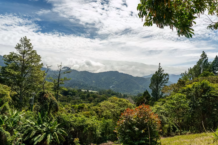 Terreno panorámico en las tierras altas de Boquete, Panamá