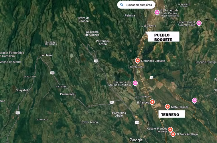 VENTA TERRENO EN BOQUETE