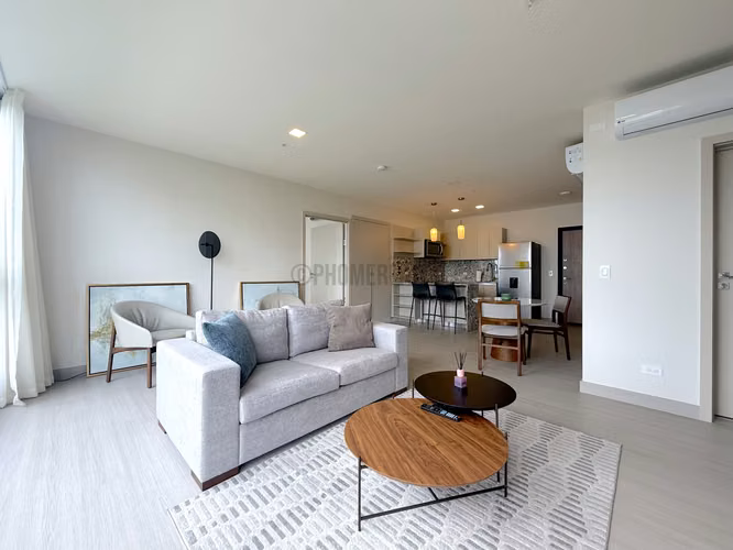 Apartamento de 87 m² en un solo nivel con 2 recámaras y áreas sociales exclusivas