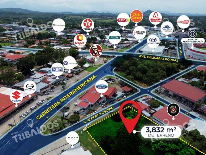 Venta de Terreno Comercial en Chiriquí a pasos de la Panamericana