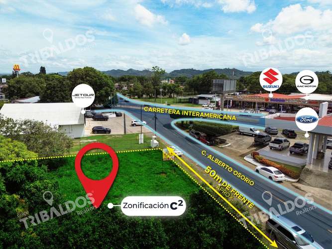 Venta de Terreno Comercial en Chiriquí a pasos de la Panamericana