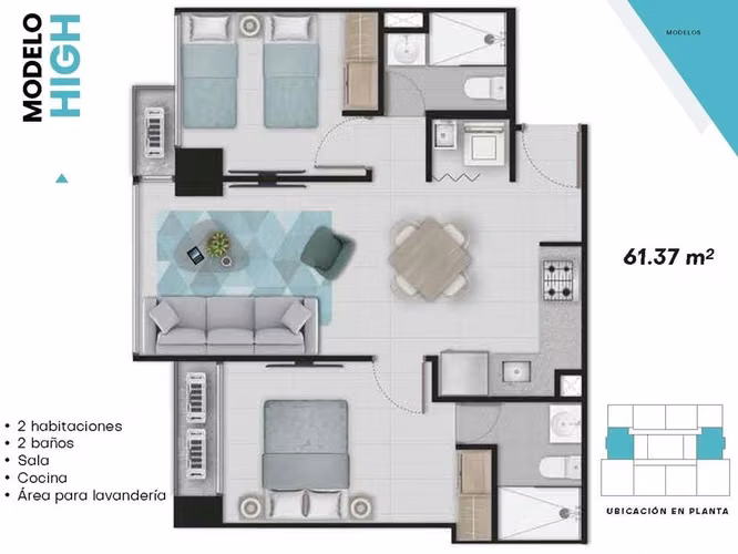 VENTA DE APARTAMENTO EN MORE EL CANGREJO HQ