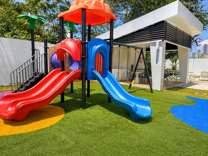 Panamá Viejo Residences | 59 m² amoblado | 2 recámaras | 2 baños | balcón | 1 parking | $1,100