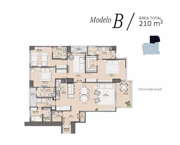 SANTA MARIA 3 recamaras 190m², 210m² y 249m² Entrega Mayo 2027 - Imagen 14